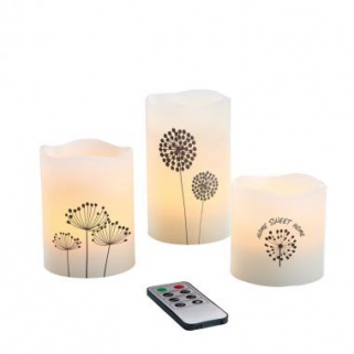 Set de 3 bougies LED en cire / Notre Selection