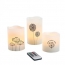 Set de 3 bougies LED en cire